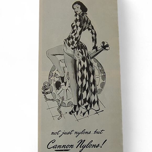 1946 Print Ad Cannon Nylons Sexy Woman Legs Pose Midcentury Hosiery Ephemera - Picture 9 of 10